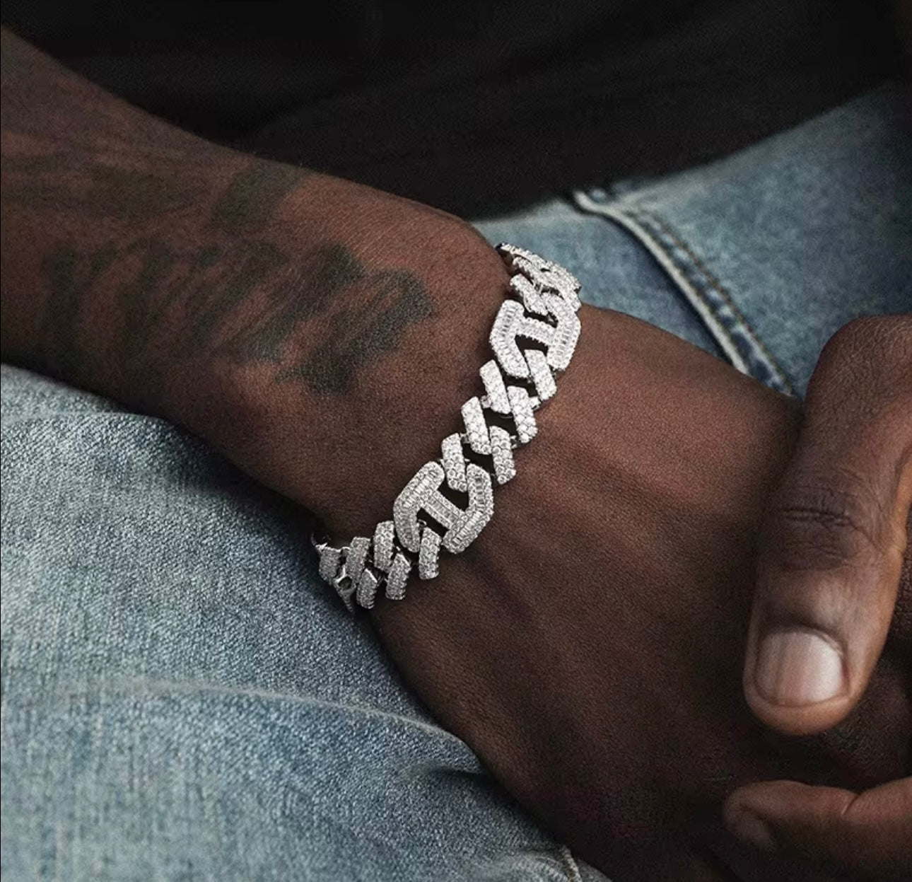 Signature Cuban Link Bracelet – 12 MM Moissanite Diamond Ice | Real 925 Silver | GRA Certified | Passes Diamond Tester
