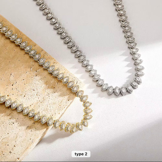 Luxury Moissanite Tennis Chains – 5 Signature Styles in 925 Silver / optional gold or white gold finish