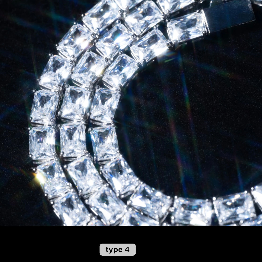 Luxury Moissanite Tennis Chains – 5 Signature Styles in 925 Silver / optional gold or white gold finish